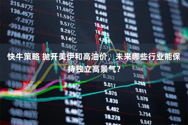 快牛策略 抛开美伊和高油价，未来哪些行业能保持独立高景气？