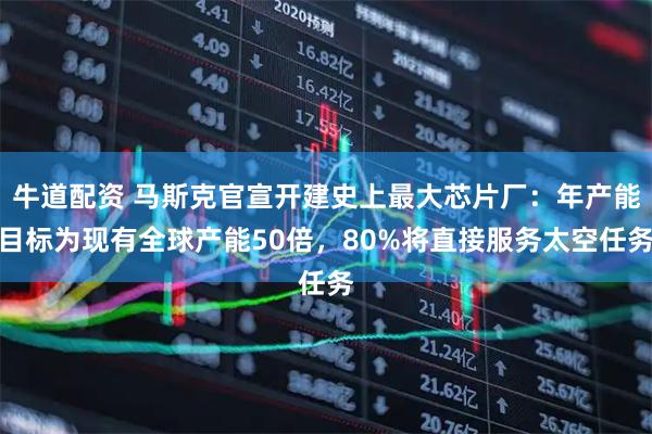 牛道配资 马斯克官宣开建史上最大芯片厂：年产能目标为现有全球产能50倍，80%将直接服务太空任务