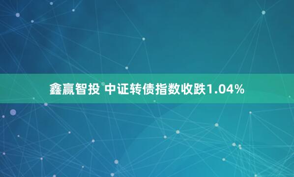 鑫赢智投 中证转债指数收跌1.04%