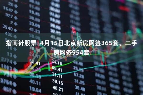 指南针股票  4月15日北京新房网签365套、二手房网签954套