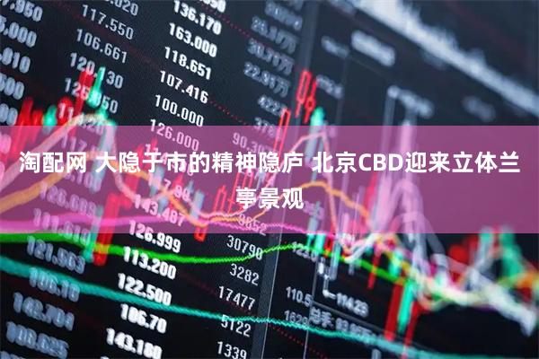 淘配网 大隐于市的精神隐庐 北京CBD迎来立体兰亭景观