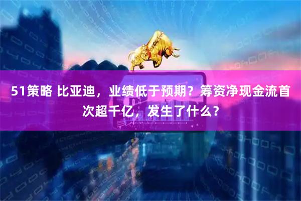 51策略 比亚迪，业绩低于预期？筹资净现金流首次超千亿，发生了什么？