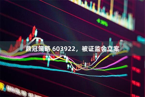 鼎冠策略 603922，被证监会立案